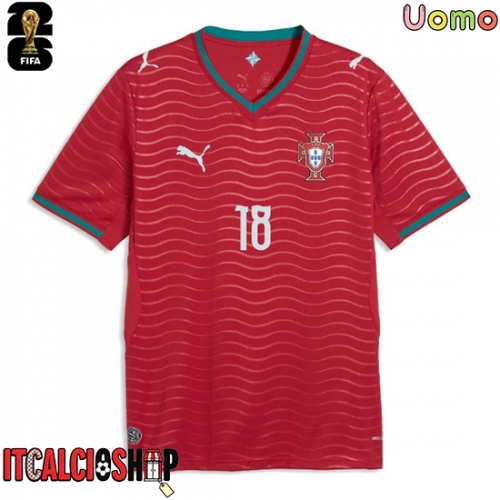 Portogallo Pedro Neto #18 Prima Maglia Mondiali 2026 Manica Corta